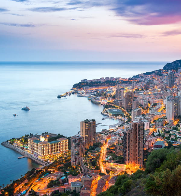 Vue en hauteur de Monaco.