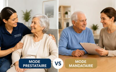 Aide à domicile à Monaco : mode prestataire ou mode mandataire, lequel choisir ?